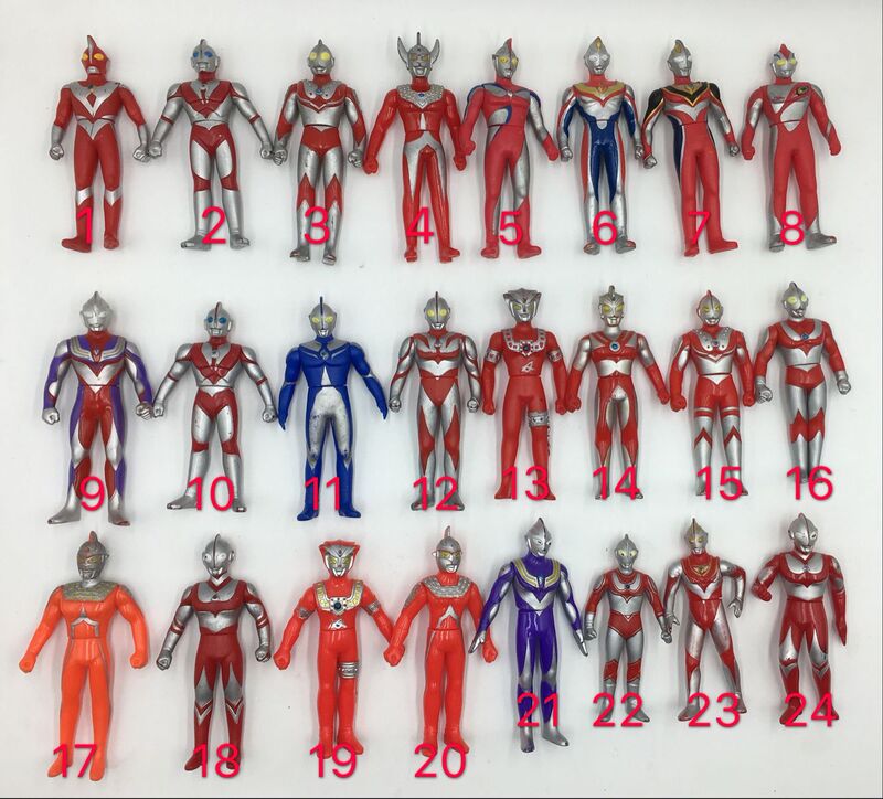 Bandai Ultraman Soft Vinyl 13cm Agas Goss Grezzo Zoffei Tyro Gaia Dyna Seven Diga Ace