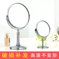 Manufacturer high-definition double-sided desktop makeup mirror metal stainless steel magnifying desktop small mirror large size office