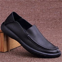 Черная одиночная кожаная обувь