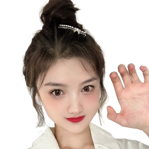 Парик изготовленный из настоящих волос, заколка для волос подходит под национальную одежду, придает объем