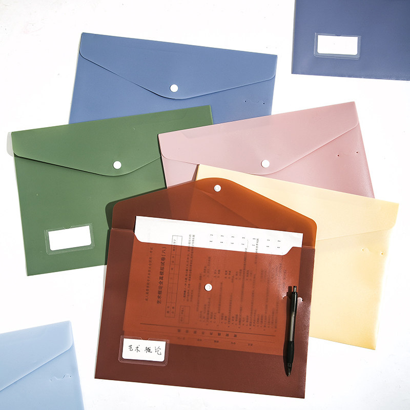 Three years two classes a4 File bag Transparent dossier bags Plastic kit Office Supplies Documents Contract containing clips Thickened Waterproof Students Use Subject Classification Exam Paper Bag Stationery-Taobao