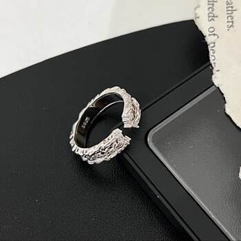 925 silver ring small version <aurora> designer high-end car flower sparkling silver ring about 3g