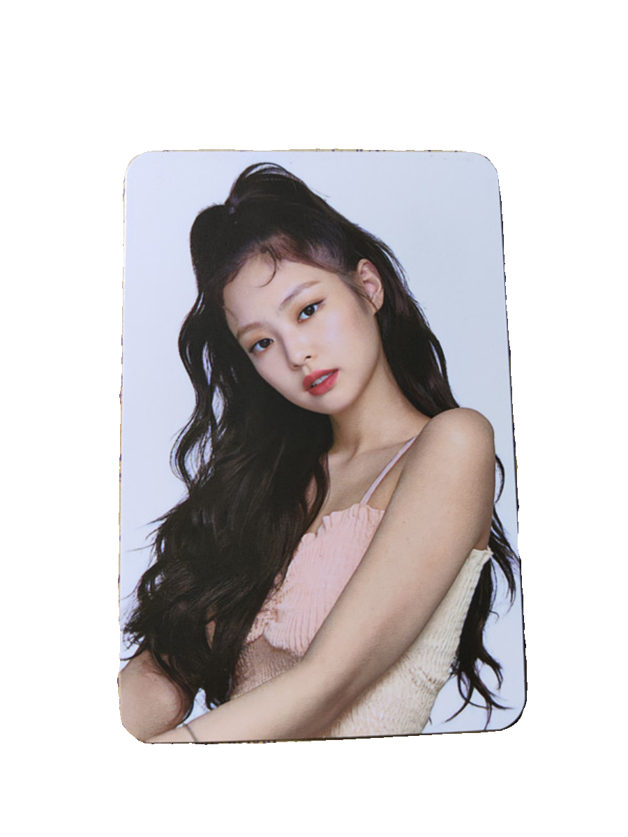 [Genuine] Черный розовый? Wait: We must translate content: "[Genuine] Blackpink Kim Jaeni Hair Dye Takaiga Nini Small Card Charm Jennie Jennie Card"