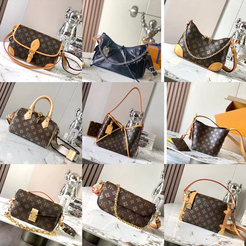 Bm&Lv Monogram Carryall Baguette Croissant Bag Allin Bb White Tri-Color Ivy Pillow Messenger Mahjong Women's Bag
