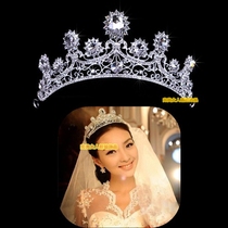 Bridal jewelry headdress hair accessories Korean large crown wedding dress photo studio performance crown birthday gift crown girl