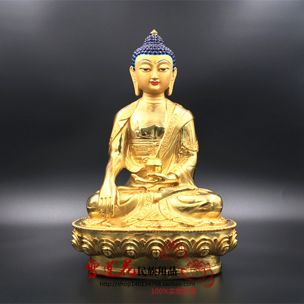 Bronze Cage gold Buddha statue of Buddha statue 7 inches (21 cm)