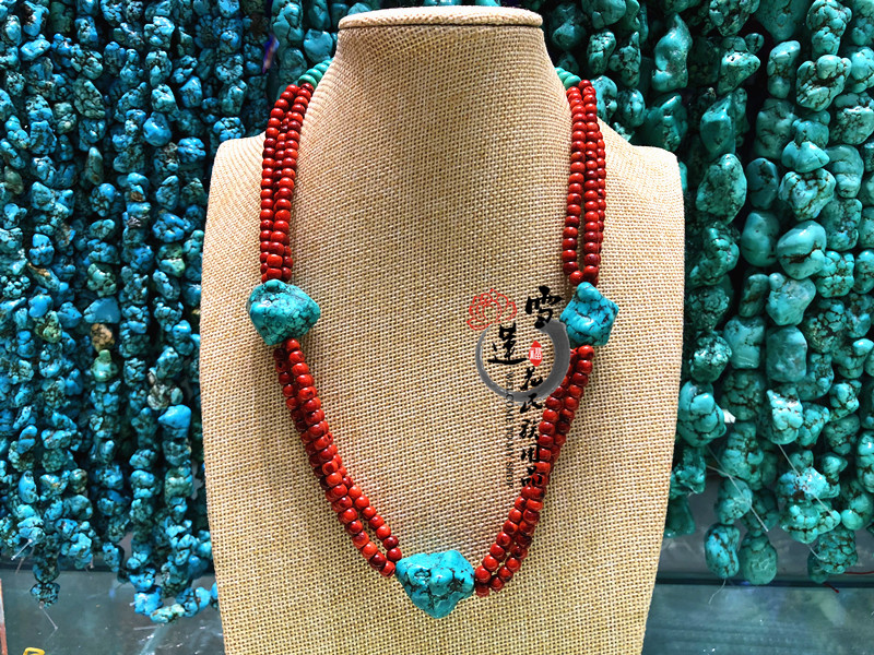 Tibetan necklace turquoise honey necklace Tibetan love