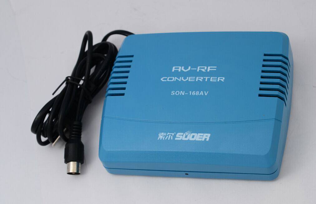 Sol to RF converter AV to TV AV-RF set-top box connected to old TV