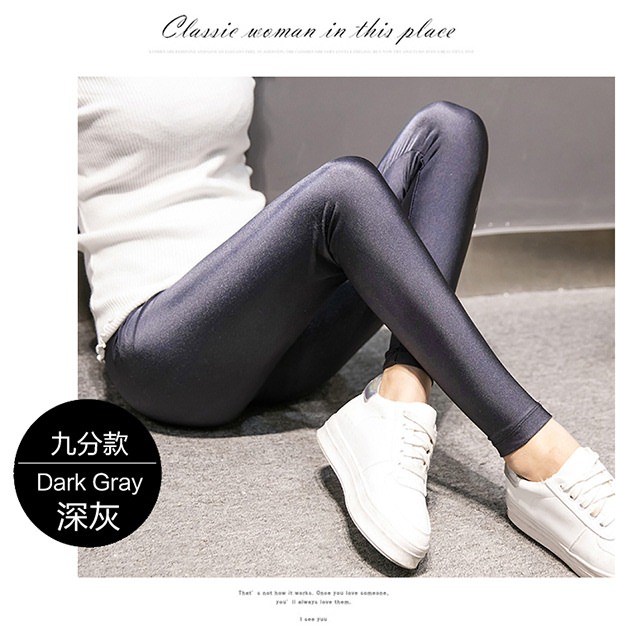 Quần legging nữ mỏng mặc thun co giãn cỡ lớn chân đen 9 điểm quần skinny mỏng mùa xuân và quần mùa thu quần legging cao cấp