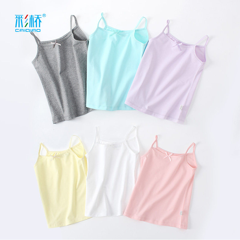 7573 girls suspender cotton children vest little girl small camisole summer middle and big kids baby underwear