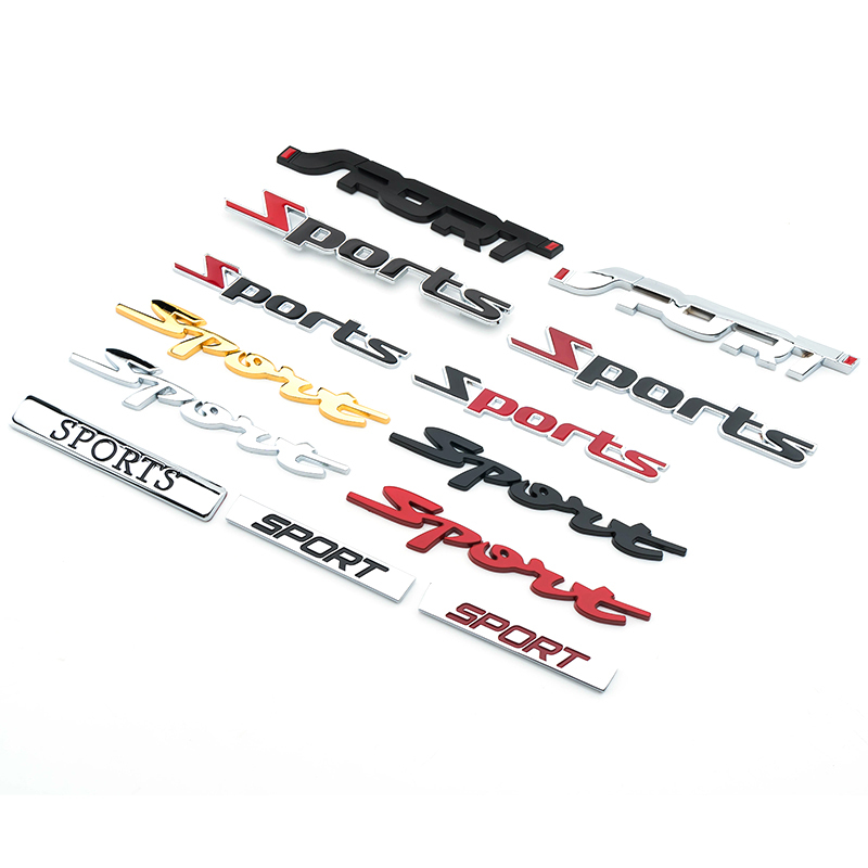 Car modification sports sport personalized car sticker Metal side sticker tail sticker 3D three-dimensional car sticker