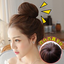 Wig woman real hair curly hair bag 100% live-action hair silk fluffy balls hair ring hair set hair decoration ornaments