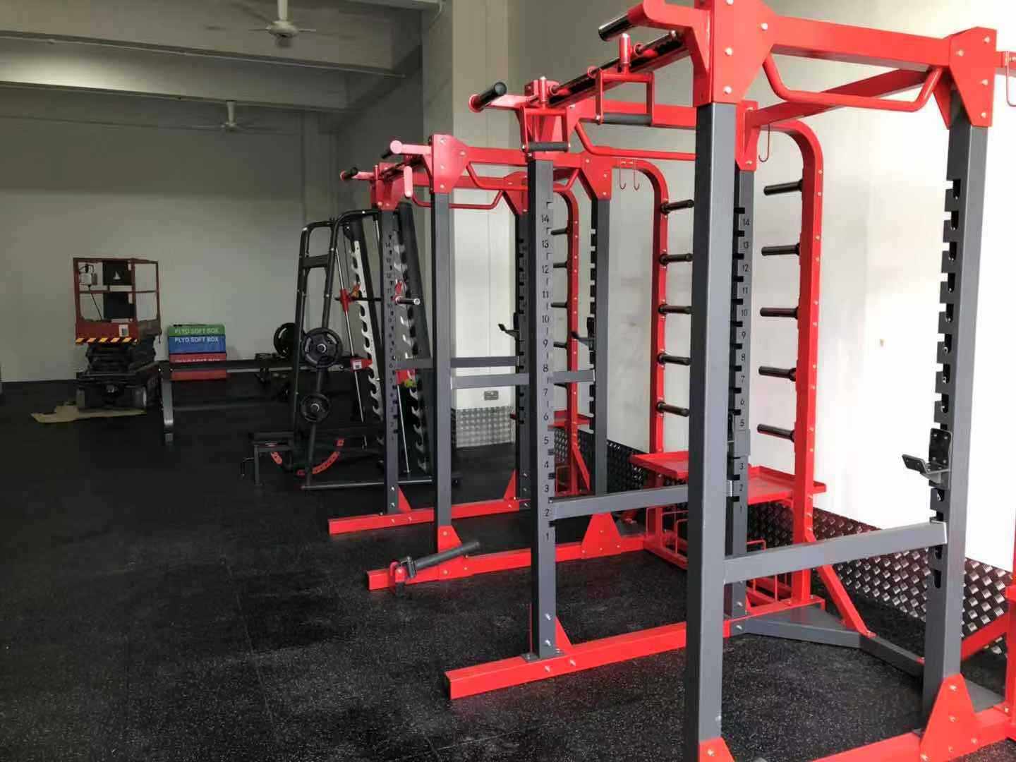 Multifunctional four-station-level integrated training frame for deep squatting sleeper-push comprehensive fitness rack bar weight-lifting frame