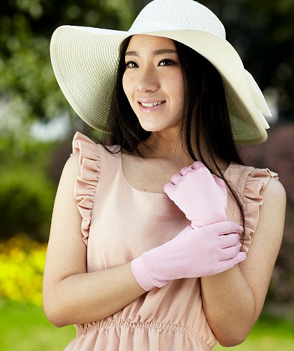 Real silk glove thin section female male 100% mulberry silk sleep sleeping knit elastic stickhand tight body disc beads short