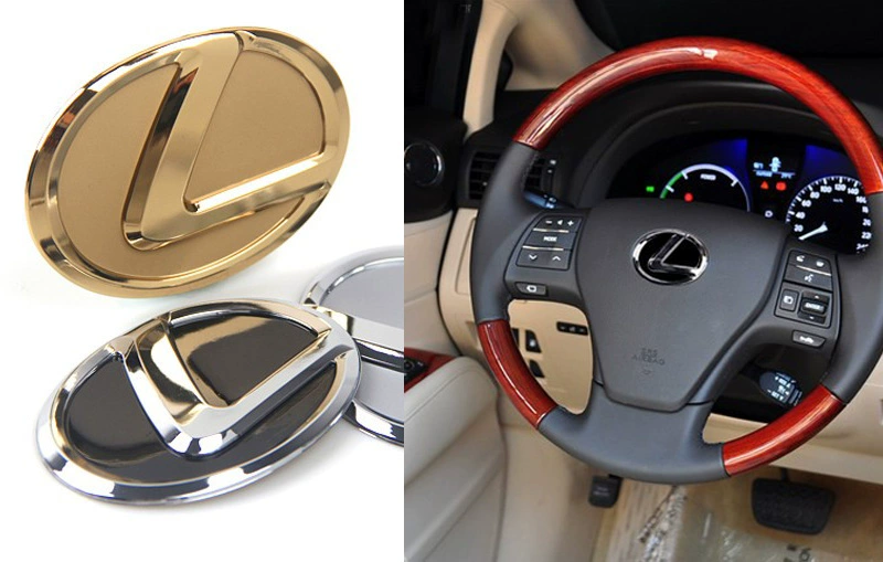 Logo xe pha lê Lexus CT LX GS IS LS NX RX ES200 300 sửa đổi logo lưới trung bình nệm xe ô tô