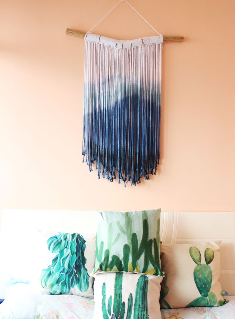 Hộp đồng hồ bìa Bắc Âu ins tay nhuộm gradient Bohemian tấm thảm sofa nền có thể được tùy chỉnh 	thảm treo tường 3d