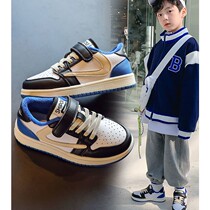 Babu Bean Boy Cricket Shoes 2021 Autumn Winter New Tide Cards Children Shoes Winter Plus Suede Children Girl Sneakers Two Cotton Shoes
