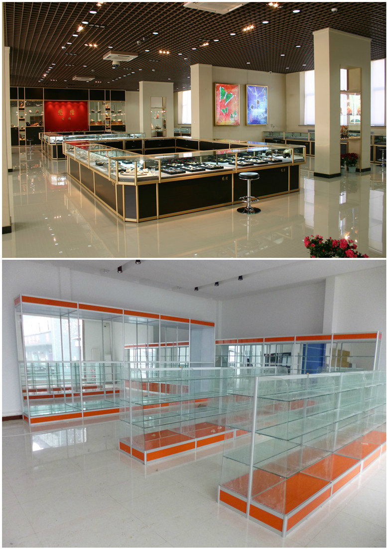 Aobo trưng bày hồ sơ hợp kim titan, tủ trưng bày, tủ trưng bày, kệ, tủ trưng bày, quầy trang sức bằng nhôm