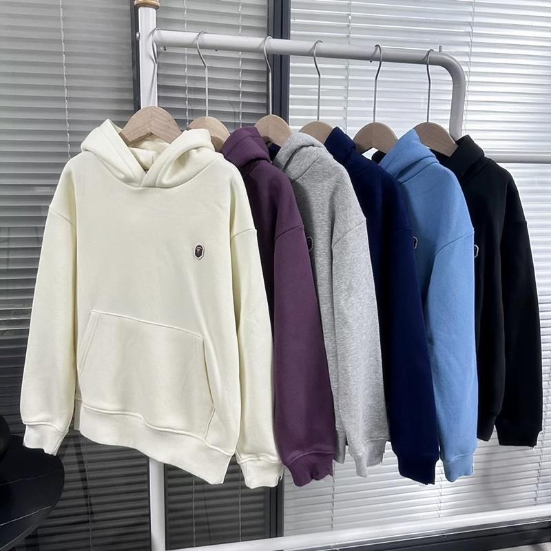 Japanese Trendy Brand Bape Children's Crew Neck Top Cool Black Letter Boys' Casual Sweatshirt for Older Children Pullover for Girls