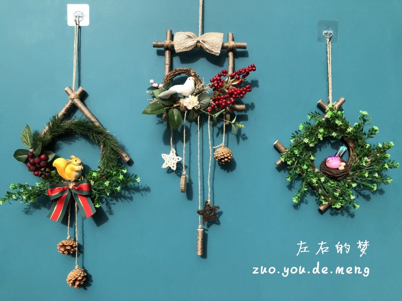 Left and right dreams natural wooden stick hemp rope pendant home bedroom simulation garland vibrato with the same wall creative wall hanging