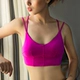 Sexy dây đeo mỏng đẹp trở lại dây đeo vai vest thể thao áo ngực tập thể dục yoga đồ lót siêu tập hợp quần áo thể dục phụ nữ