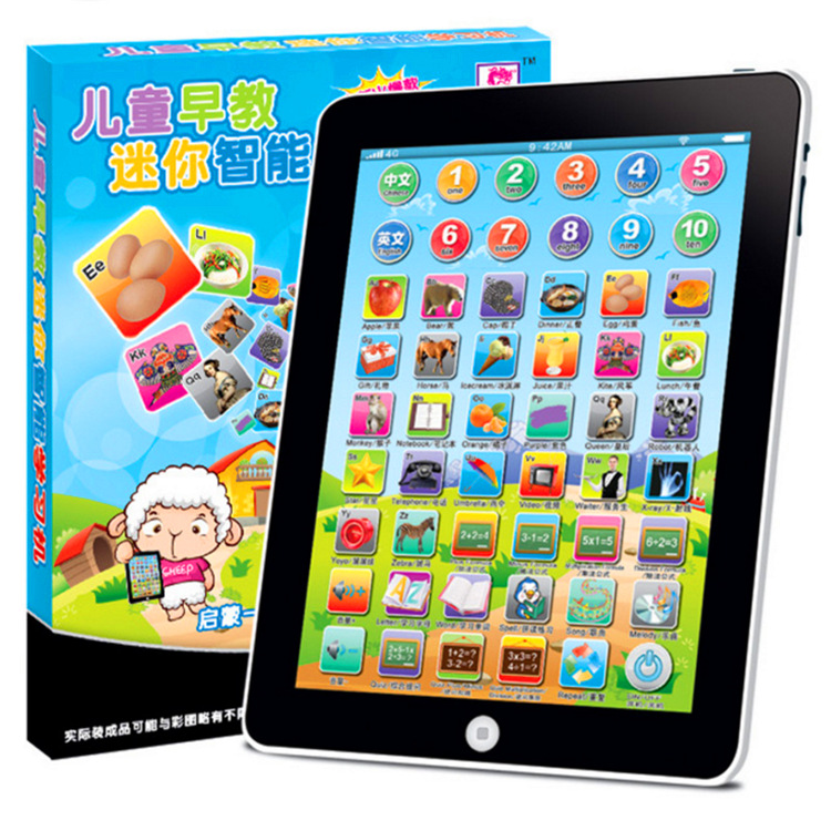 Children's ipad tablet touch learning machine 3c eco-friendly Chinese and English point reading machine Early teaching puzzle toy children's toys