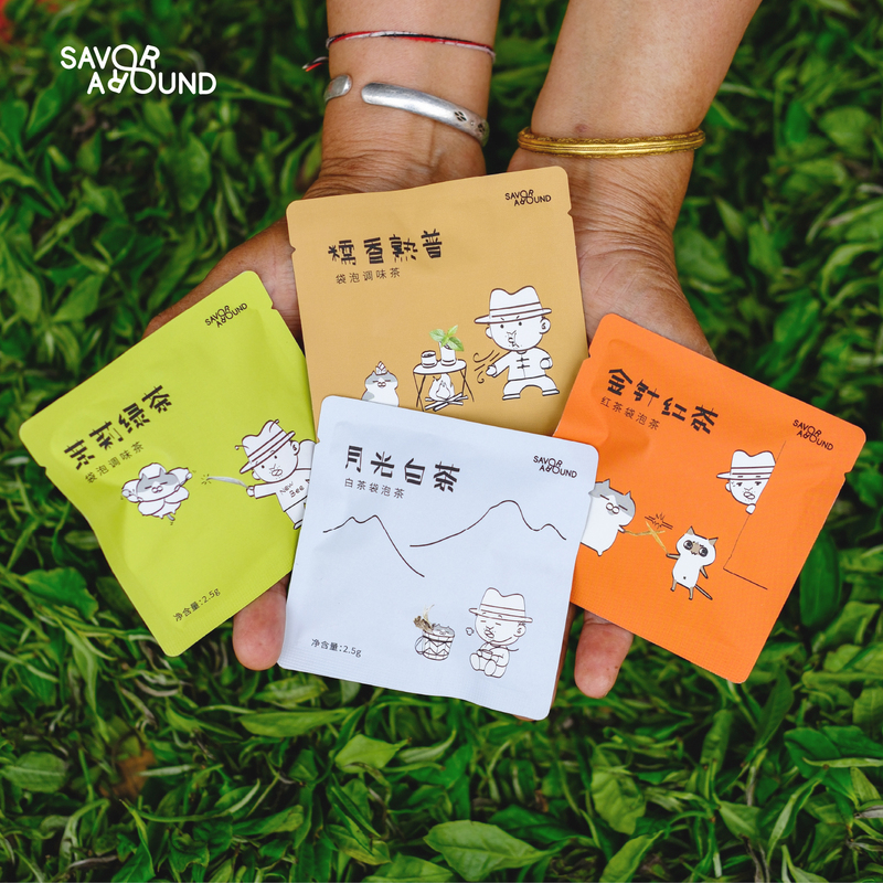 Shipin Road "Yunnan Tea Story" Original Leaf Tea Bags Moonlight White Jasmine Green Golden Needle Red Ripe Pu-Erh Tea Bags Shipin Road "Yunnan Tea Story" Original Leaf Tea Bags Moonlight White Jasmine Green Golden Needle Red Ripe Pu-Erh Tea Bags