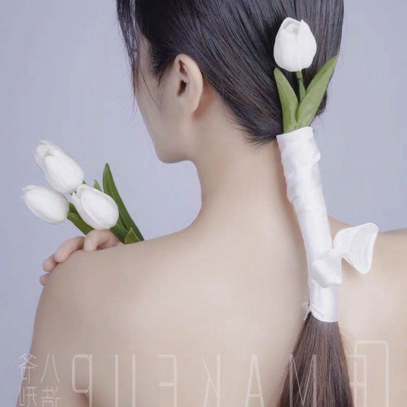 Bridal Headwear Handmade Tulip Flowers Strap Han Style Sensual Wedding Wedding Method Hair Dressing Gown Accessories