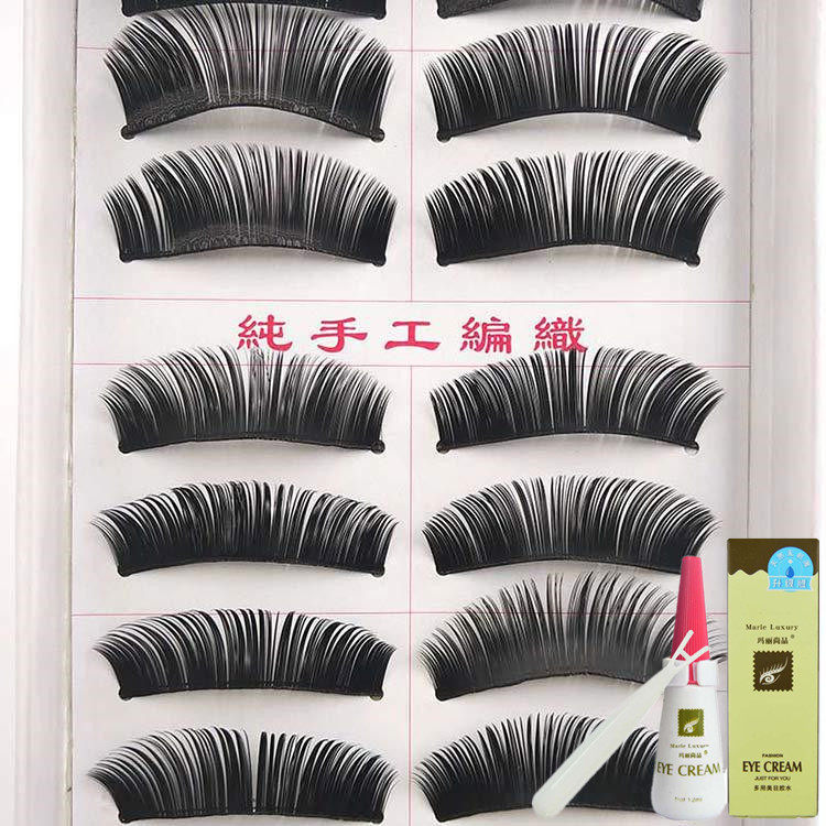 198 Three Trees Fake Eyelash Roll Up Thick Simulation Big Eyewear Net Red Wine Bar stage Smoked Intense Makeup Eyelash