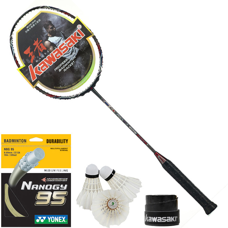 KAWASAKI badminton racket GOLD six-star spear MAO11 II second generation all-carbon match attack racket