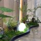 Indoor green plant landscaping fence decorative strip courtyard isolation belt edge stone ground landscape fence simulation material