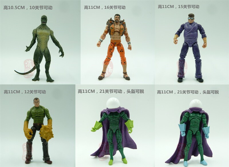 L190317 Spider-Man Villain Evil Six-Person Marvel 3.75inch Super Action Figure L190317 Spider-Man Villain Evil Six-Person Marvel 3.75inch Super Action Figure