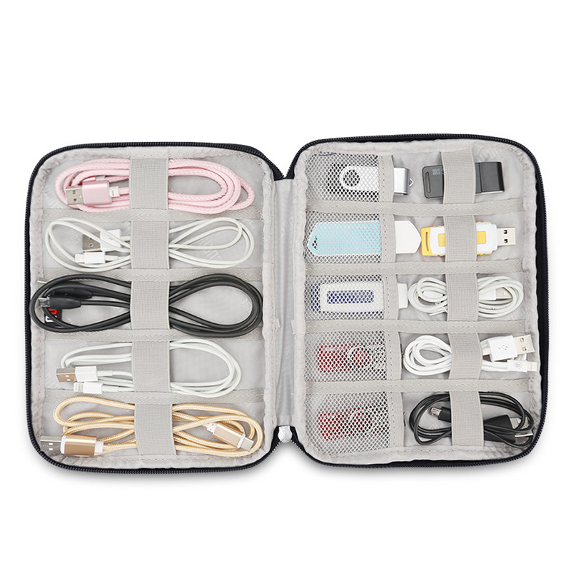 bubm data line storage bag large-capacity data line finishing bag portable U disk U shield bag charging treasure data line bag