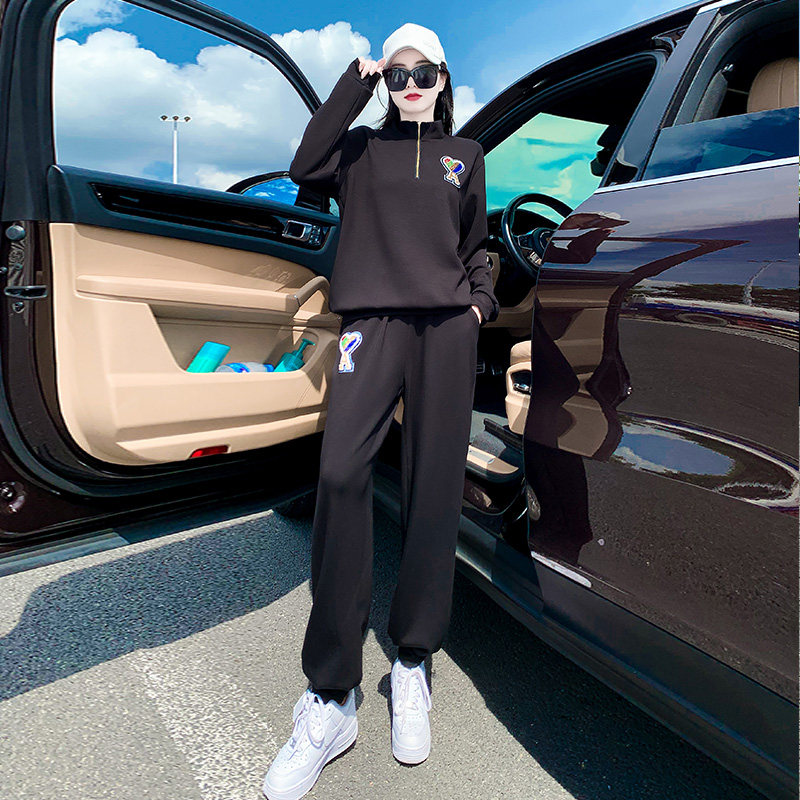 Sports suite 2021 new female brand - name bomb street autumn wear fashion and casual suit two pieces