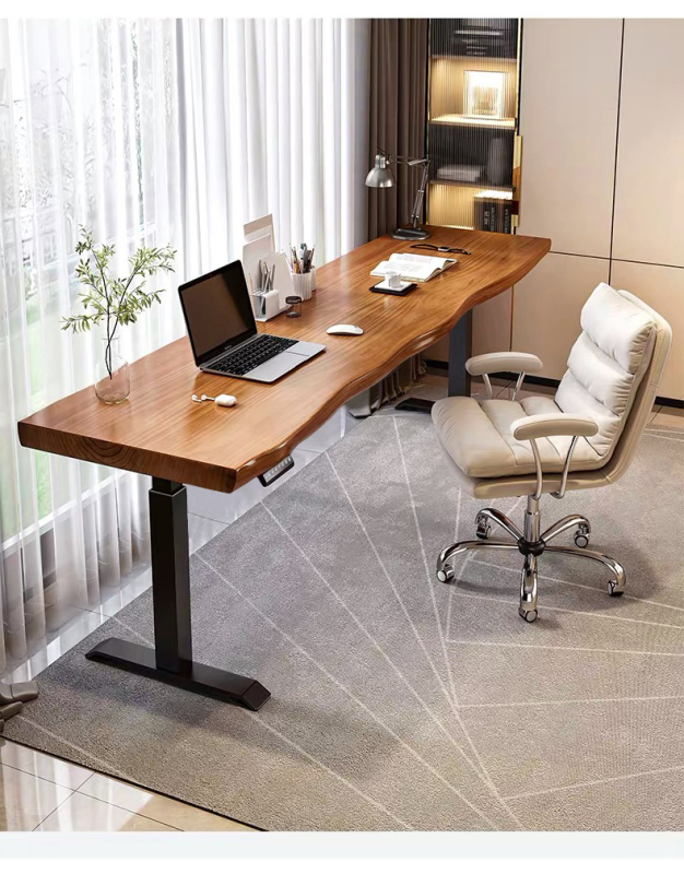 Solid Wood Electric Height-Adjustable Desk for Studying, Computer Work, Office Use, Standing Desk, Workbench, Home Use Solid Wood Electric Height-Adjustable Desk for Studying, Computer Work, Office Use, Standing Desk, Workbench, Home Use