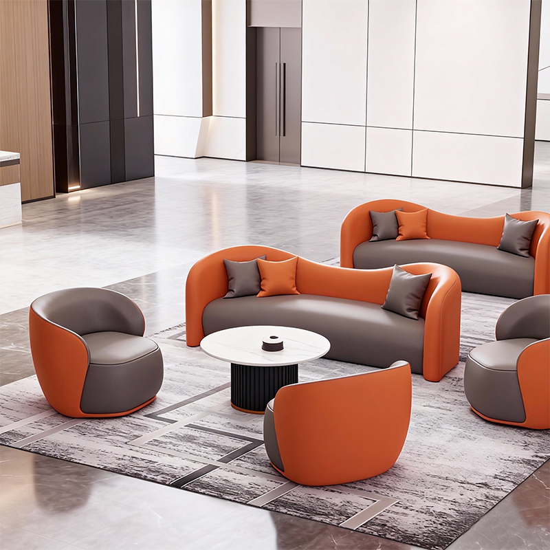 Internet-Famous Light Luxury Negotiation Table and Chairs, Sales Office Reception Sofa, One Table and Two Chairs, Rest Area Sofa and Coffee Table Set