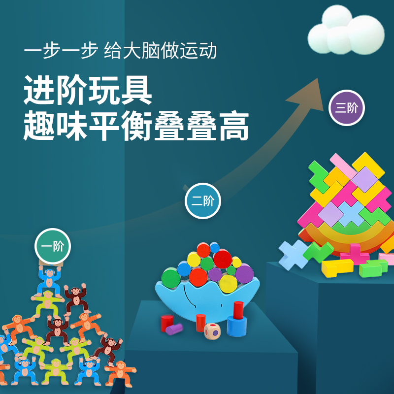 Children's puzzle toy boys focus on multi - functional baby superimposed high development brain girls over 3 years old