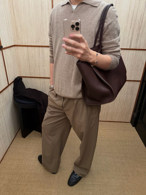 Row Style Mikeno Machine Washable Wool Lightweight Dress Pants with Drape, Old Money Straight-Leg Wide-Leg Double-Pleated Relaxed Trousers