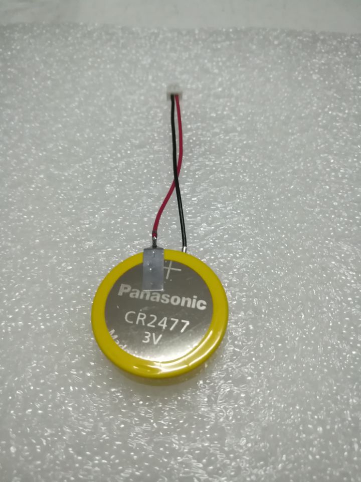 Panasonic CR2477 3V button BATTERY PLC BACKUP LITHIUM BATTERY WITH WELD WIRE 1 25 Reverse plug