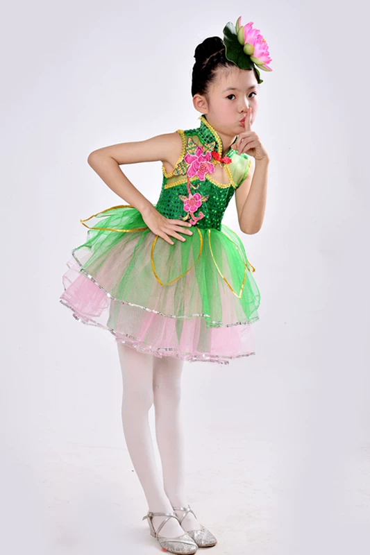 New Children Day Jasmine Dance Trang phục Little Lotus Style Fairy Boys Lotus Pond Moonlight Lotus Dance thời trang bé trai