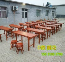 Solid Wood Calligraphy And Chairs Country School Desks Imitation Ancient Toddler Elementary School Students Tutoring Class Training Course Country School Desks And Chairs