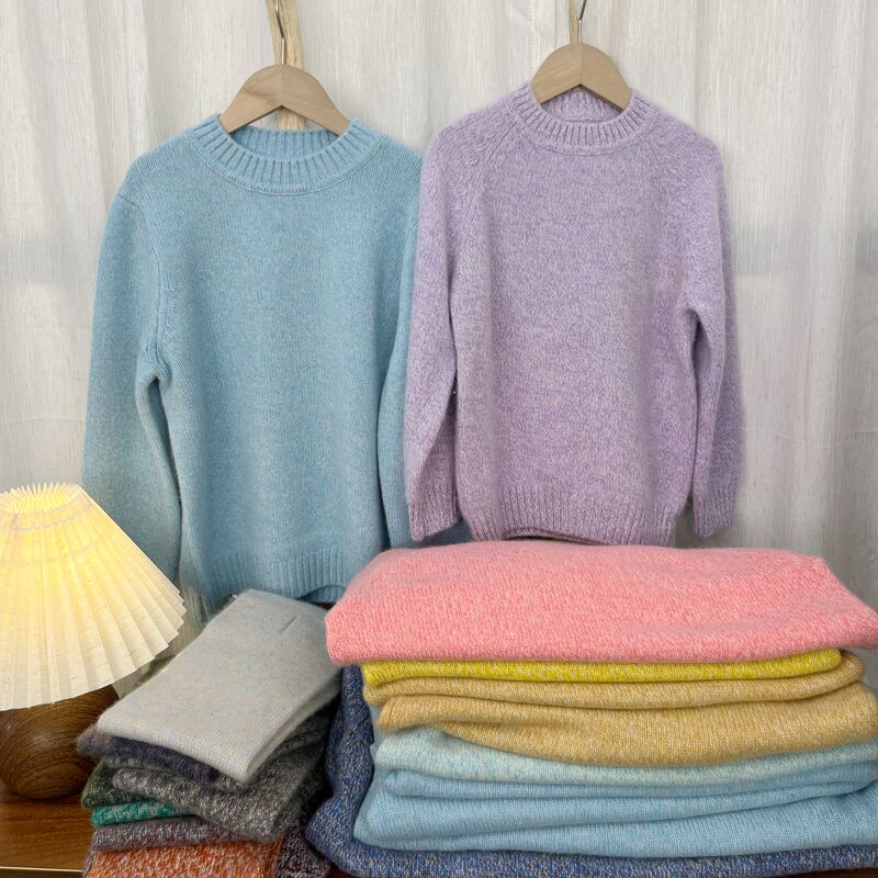 Children's Pure Cashmere Sweater, New Autumn and Winter Model, Thickened Base Layer for Boys and Girls, Pullover Sweater for Older Children, Special Offer