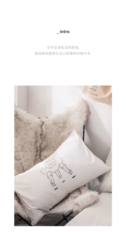 ins gió net đơn giản nhỏ màu đỏ cá tính tươi bông áo gối 48 * 74cm gối duy nhất một cặp đánh bại hai bộ sinh viên - Gối trường hợp gối tựa lưng sofa gỗ