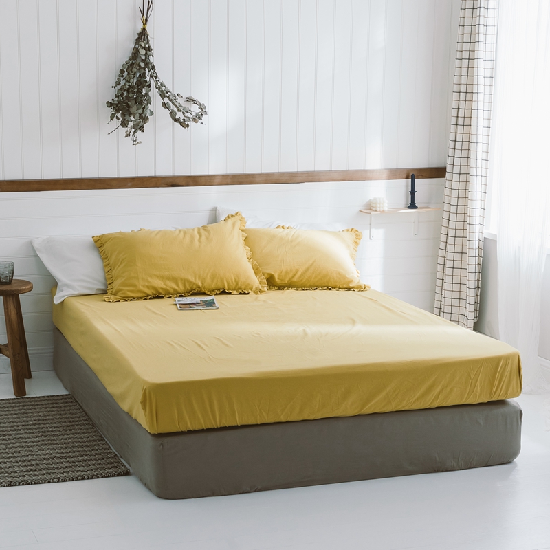 Tấm trải giường bằng vải cotton đơn giản, 笠 Simmons bọc nệm bằng vải cotton màu đơn - Trang bị Covers Ga phủ giường