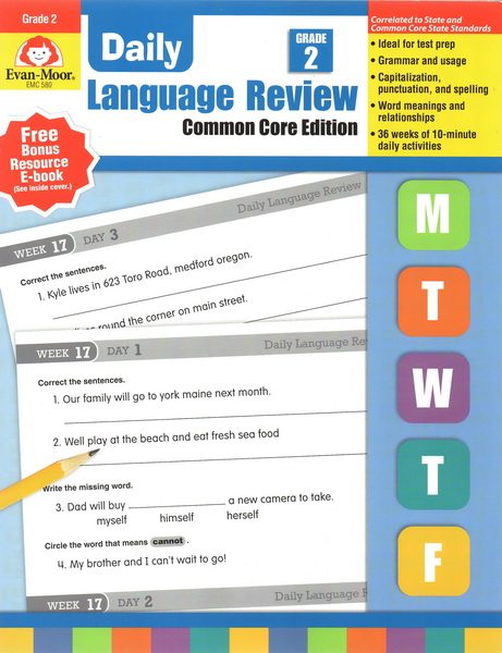 Evan-Moor全集美国加州非常著名的PDF教材  Daily Language Review Grade 1-8 儿童英语练习册练习题 1年级-8年级 12345678年级完整电子版