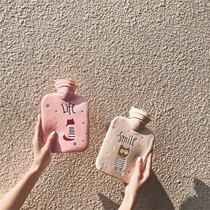 Hot Water Bag Water Injection Student Portable Warm Water Bag Large Number Carry-on Hand Baby Cute Plush Cartoon Flush