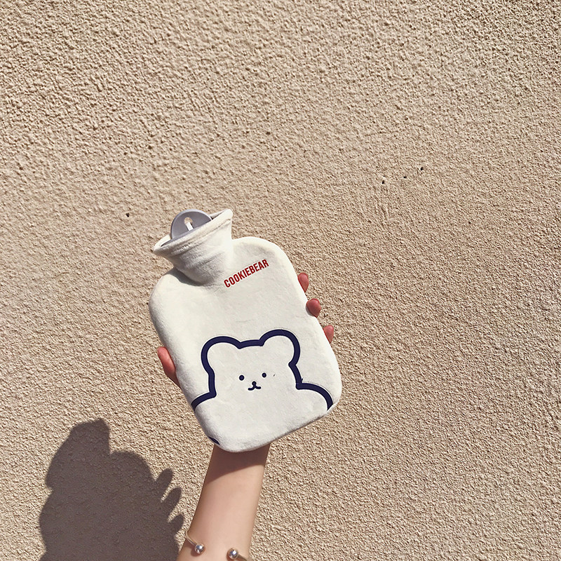 plush hot water bag female water injection small number cute student compress belly warm water bag with portable baby warm hand baby