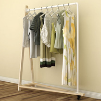 Clothing store white display rack floor hanging hanger womens clothing store solid wood coat rack mid island shelf herringbone rack horizontal bar