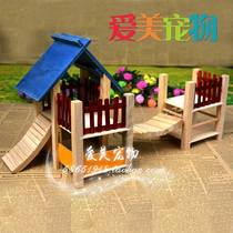  Hamster nest Golden silk bear eye ring bear house Wooden toy hamster house DIY cage hamster bear supplies