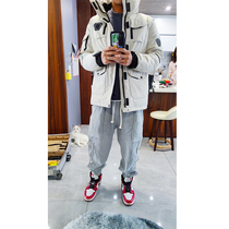 (Radish Cooperative) Mens long down jacket thickened loose tooling couple thick winter jacket